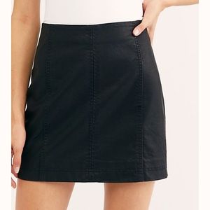 Free People Modern Femme Vegan Leather Mini Skirt
